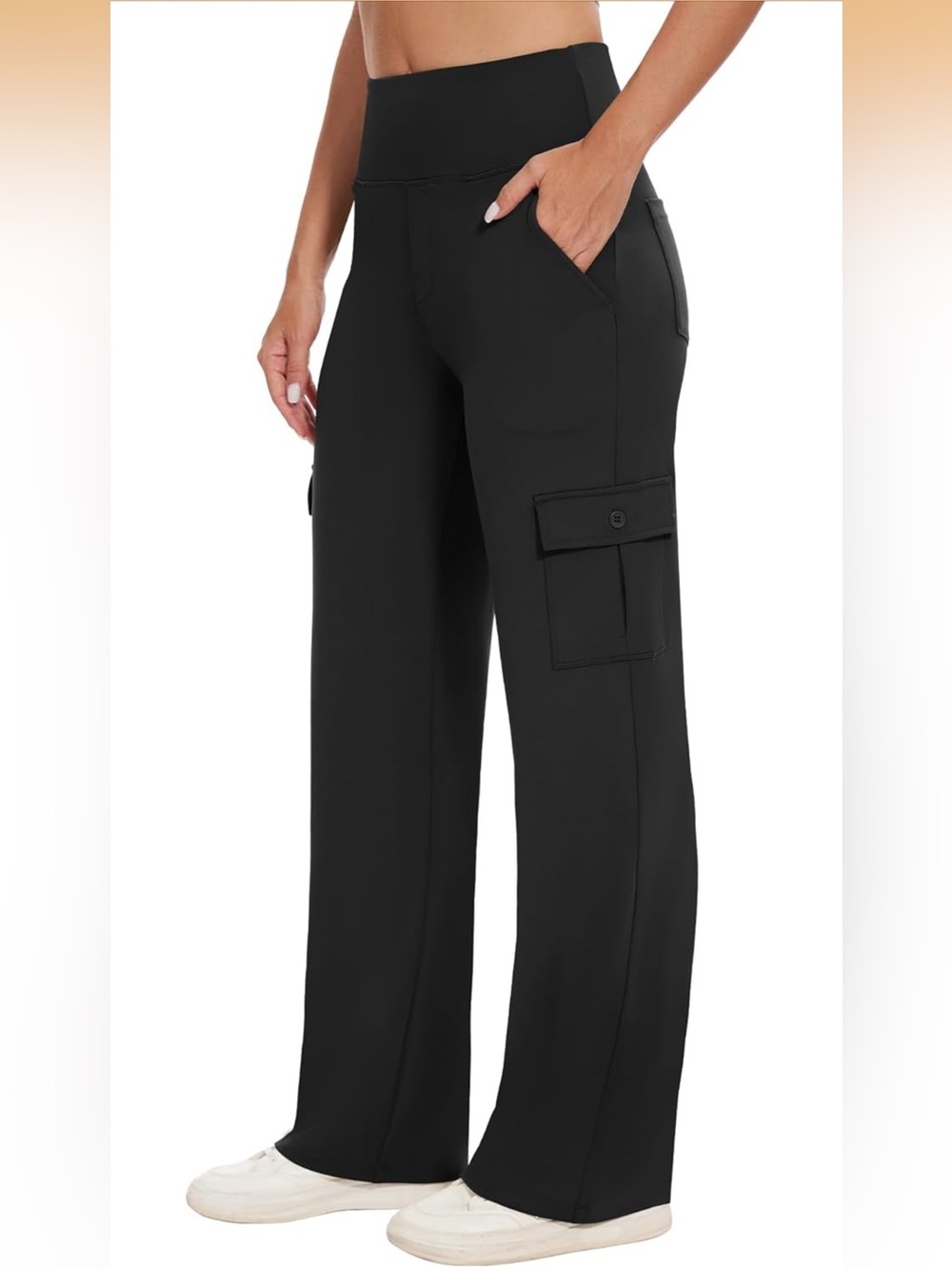 Dress/Casual High-Waist Yoga Cargo Pants
